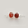 Wholesale 925 Sterling Silver Earring, Natural Best Quality Gemstone Bezel Stud Earrings Jewelry Exporters